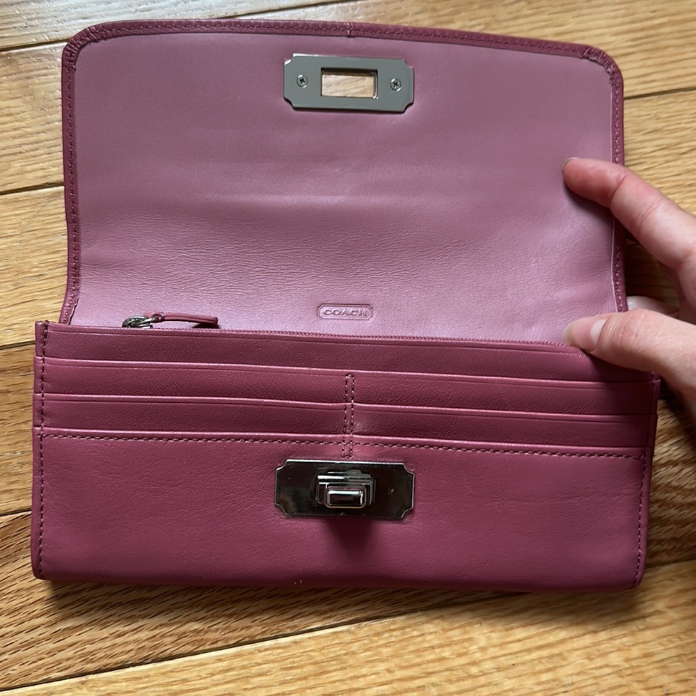 NWT Coach Ginger Beet Slim leather envelope wallet - Picture 5 of 7